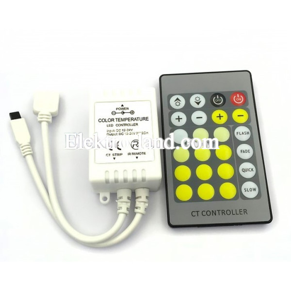 W+WW Led Контроллер 6А – И.Ч. 24 кнопки №79 12-24V